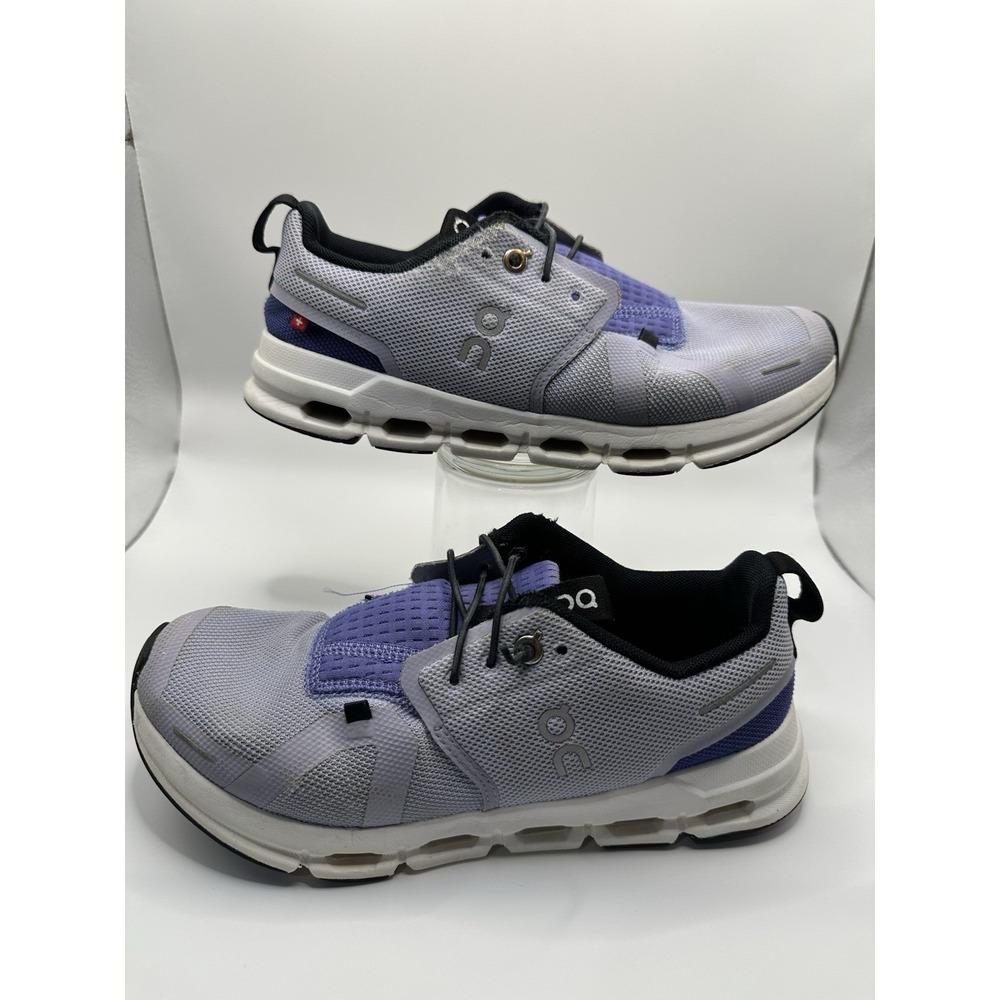 On Shoes Youth 4.5 Lace Up Low Top Running Athletic Sneakers Gray Fabric Casual